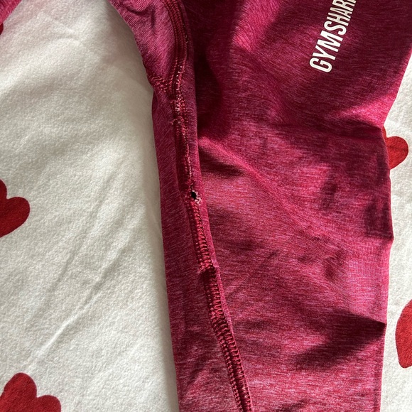 ombré red heather Gymshark leggings size small - Picture 3 of 4